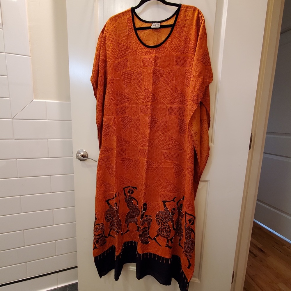 MEETU MAGIC The African Scene Tribal Maxi Caftan with bead work